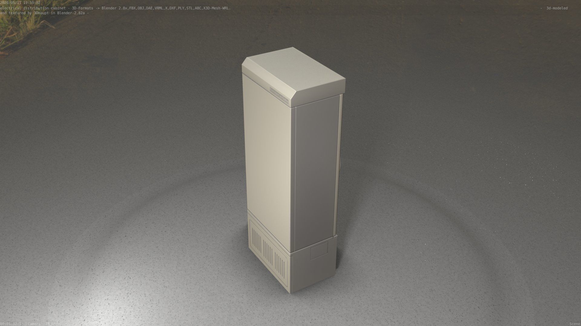 Electrical Distribution Cabinet 23 Low-poly 3D model_31