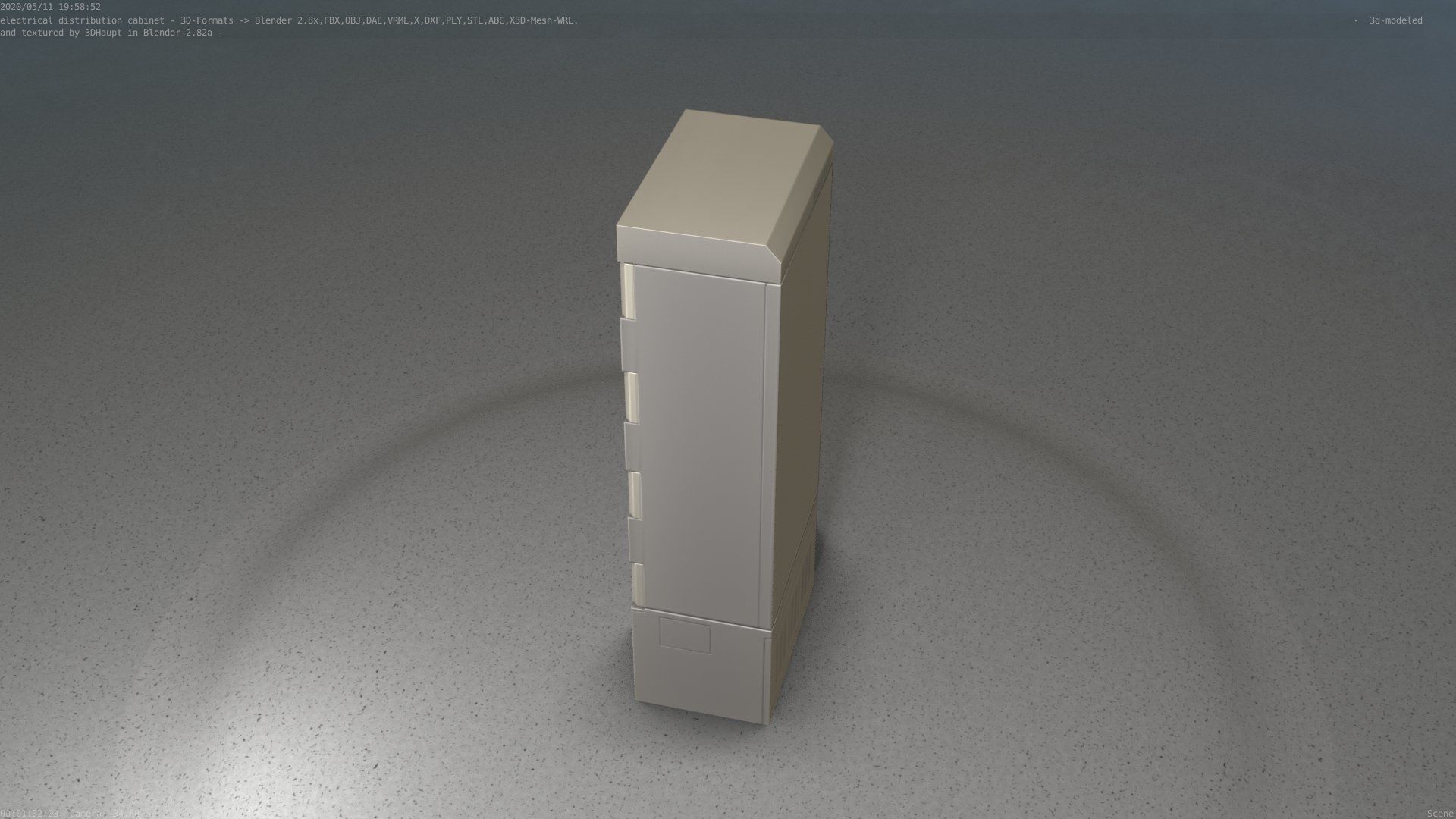 Electrical Distribution Cabinet 23 Low-poly 3D model_21