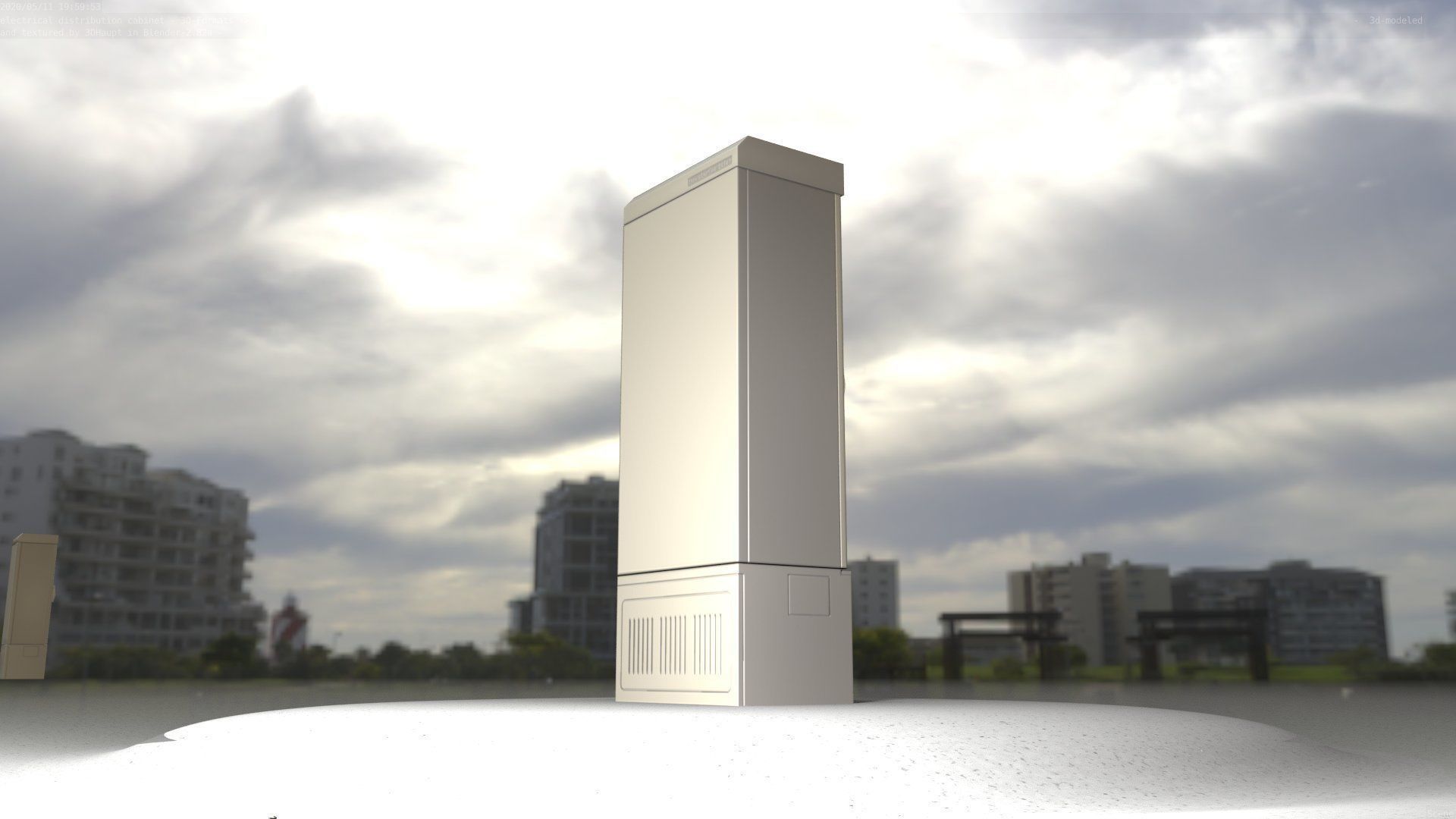 Electrical Distribution Cabinet 23 Low-poly 3D model_78