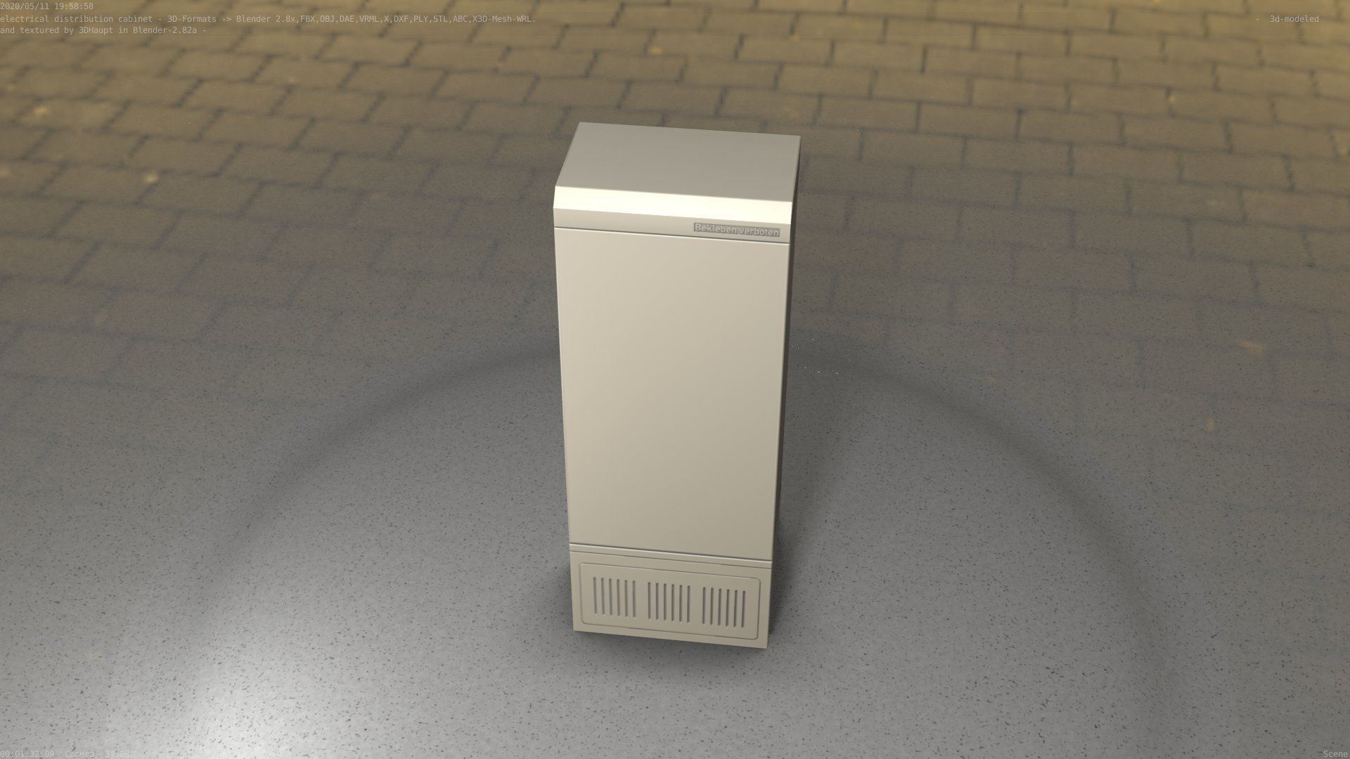 Electrical Distribution Cabinet 23 Low-poly 3D model_27
