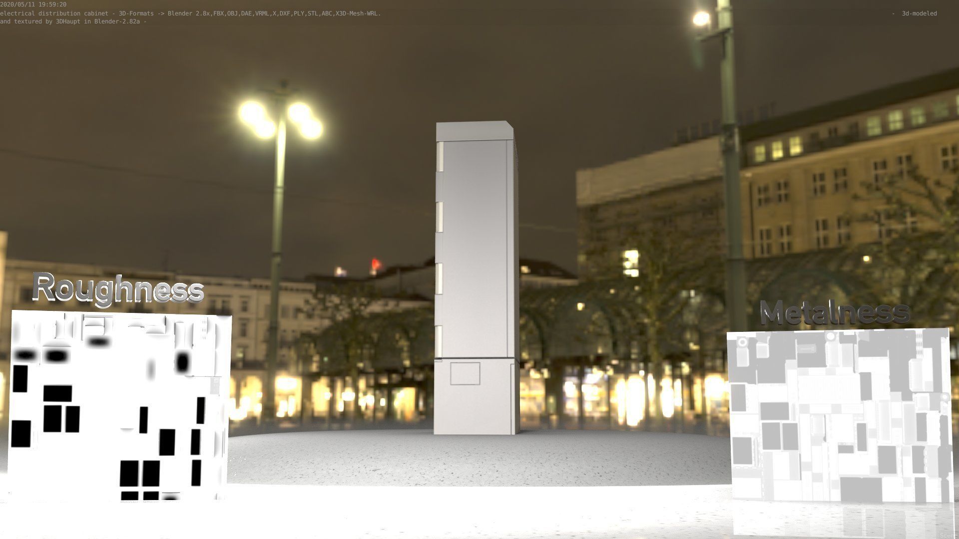 Electrical Distribution Cabinet 23 Low-poly 3D model_40