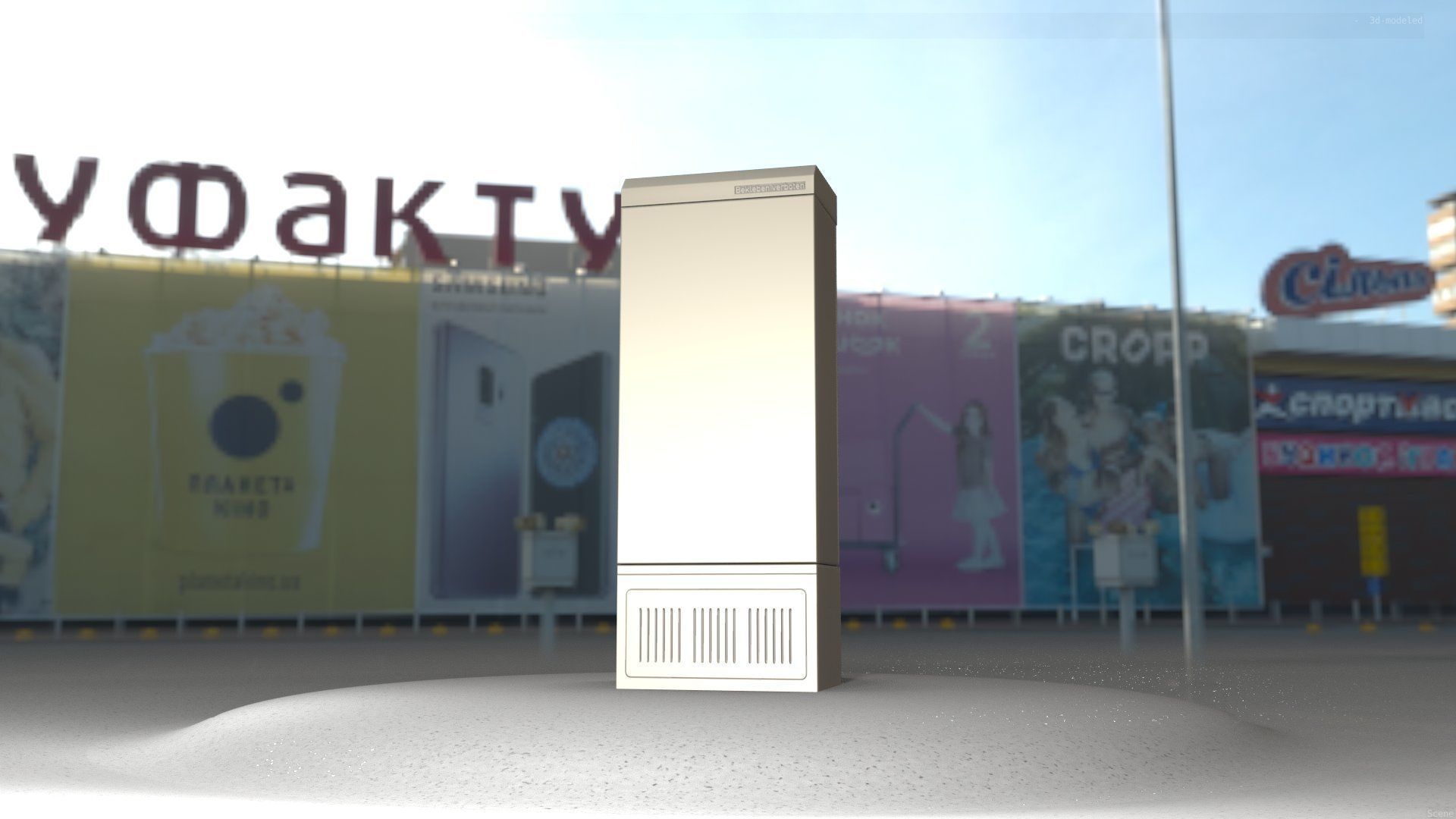 Electrical Distribution Cabinet 23 Low-poly 3D model_49