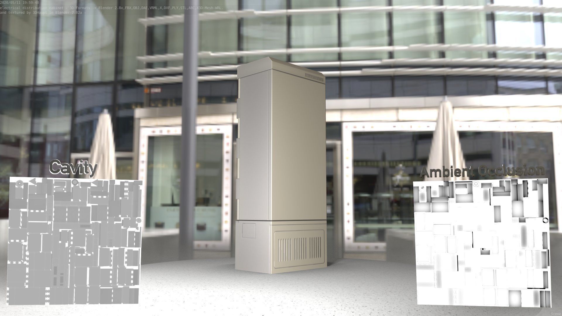 Electrical Distribution Cabinet 23 Low-poly 3D model_72