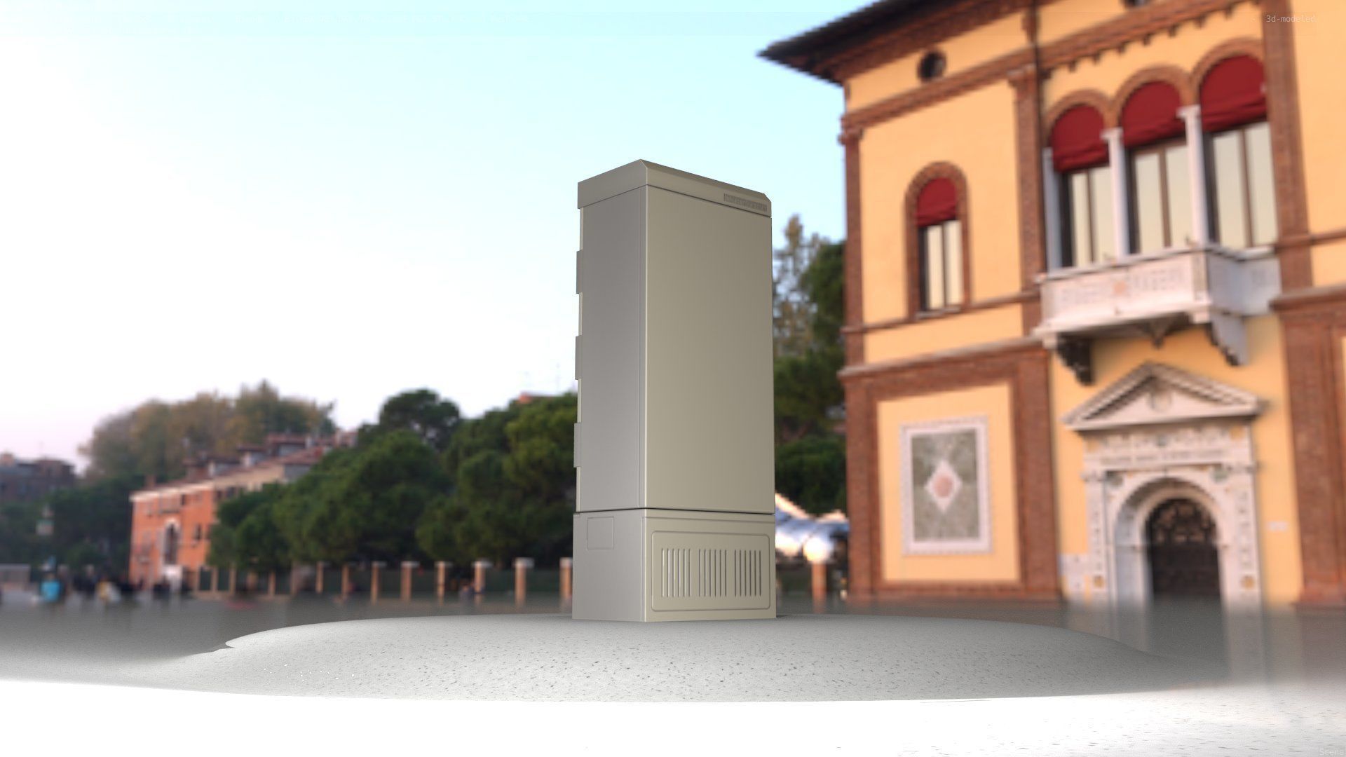 Electrical Distribution Cabinet 23 Low-poly 3D model_44