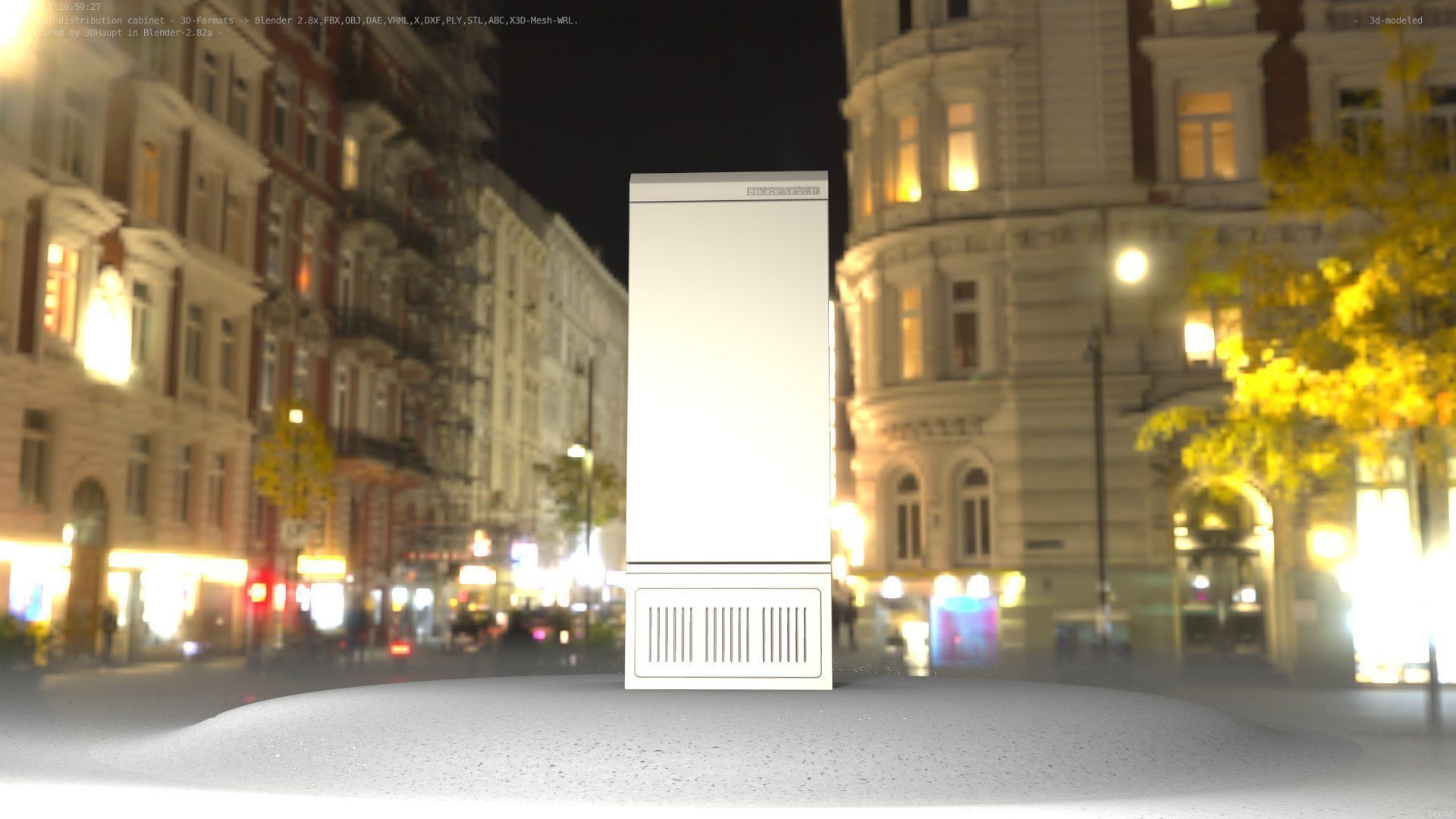 Electrical Distribution Cabinet 23 Low-poly 3D model_48