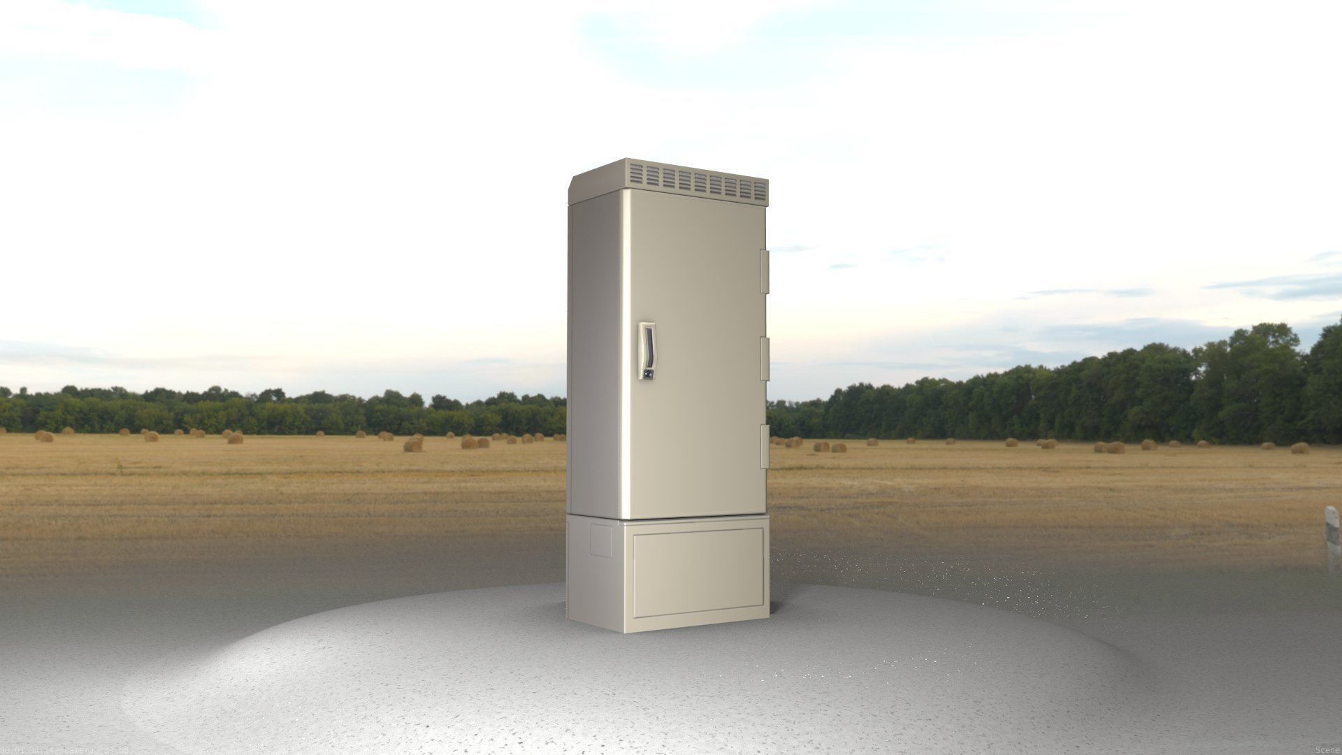 Electrical Distribution Cabinet 23 Low-poly 3D model_60