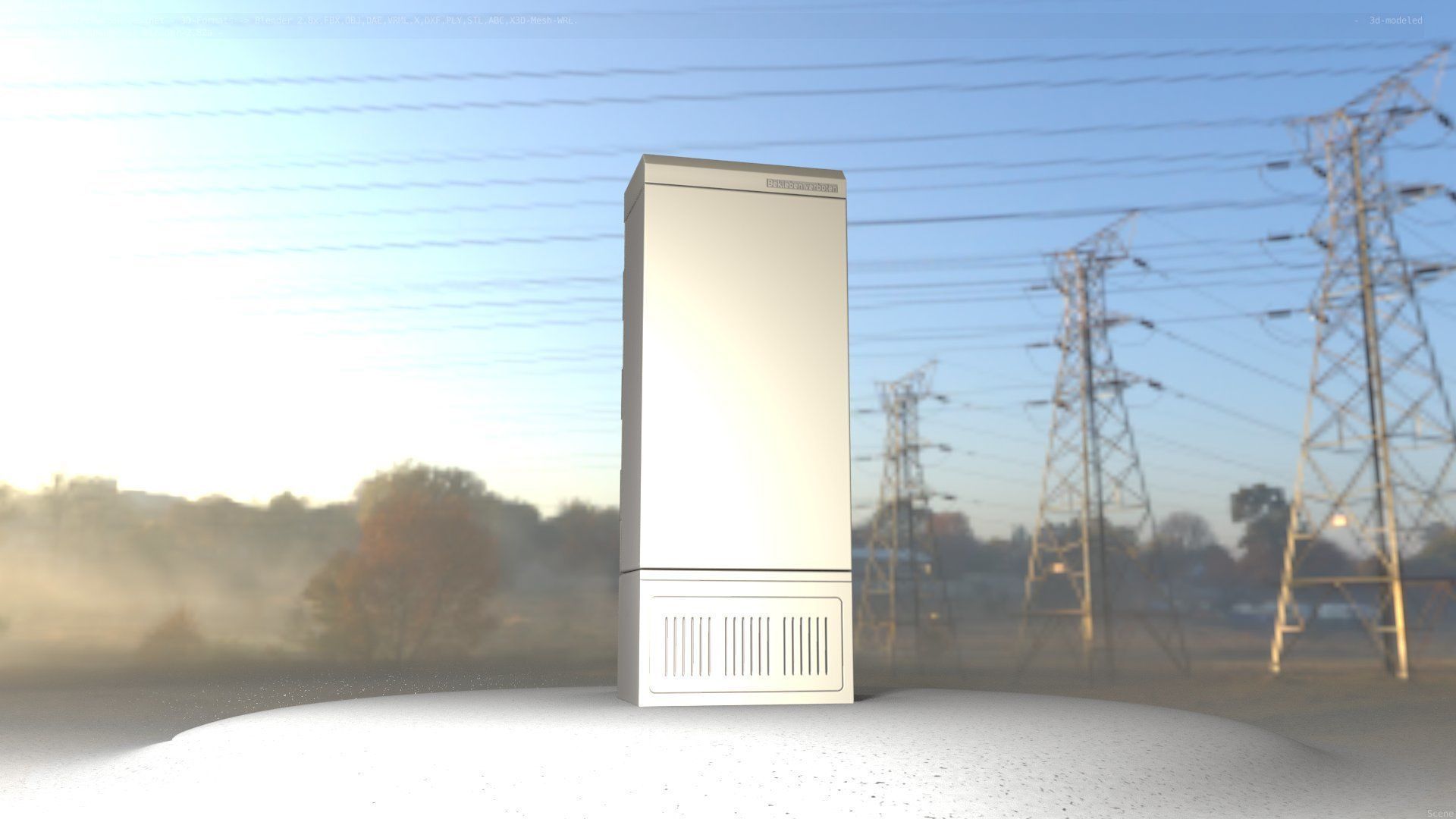 Electrical Distribution Cabinet 23 Low-poly 3D model_74