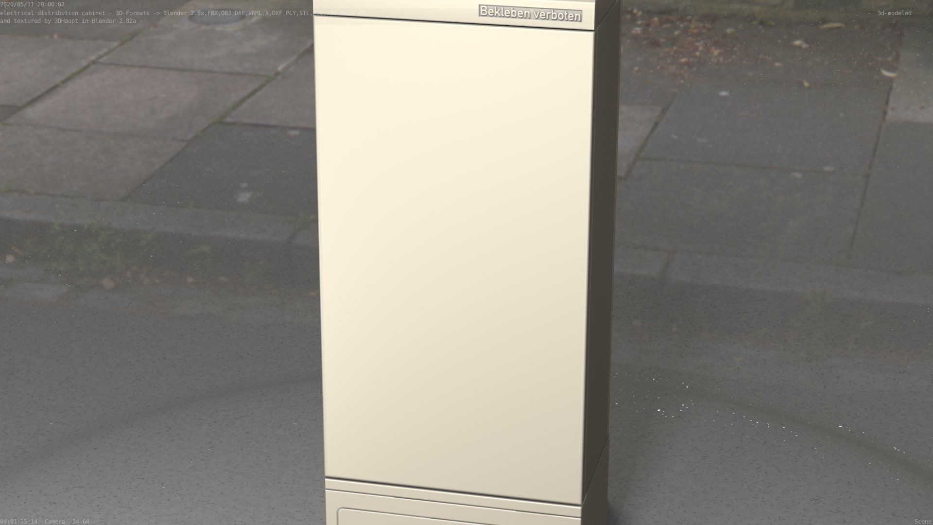 Electrical Distribution Cabinet 23 Low-poly 3D model_94
