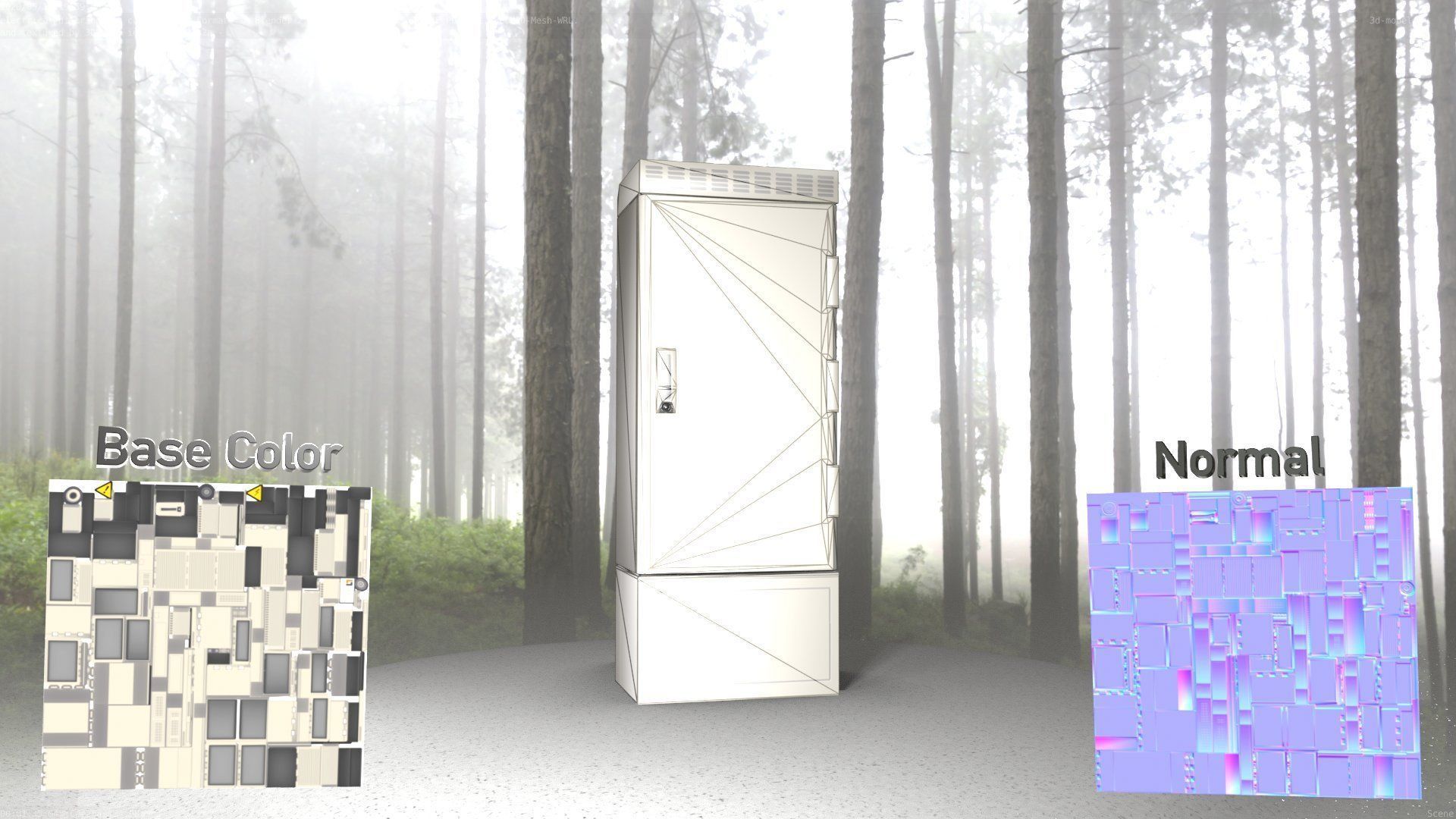 Electrical Distribution Cabinet 23 Low-poly 3D model_84