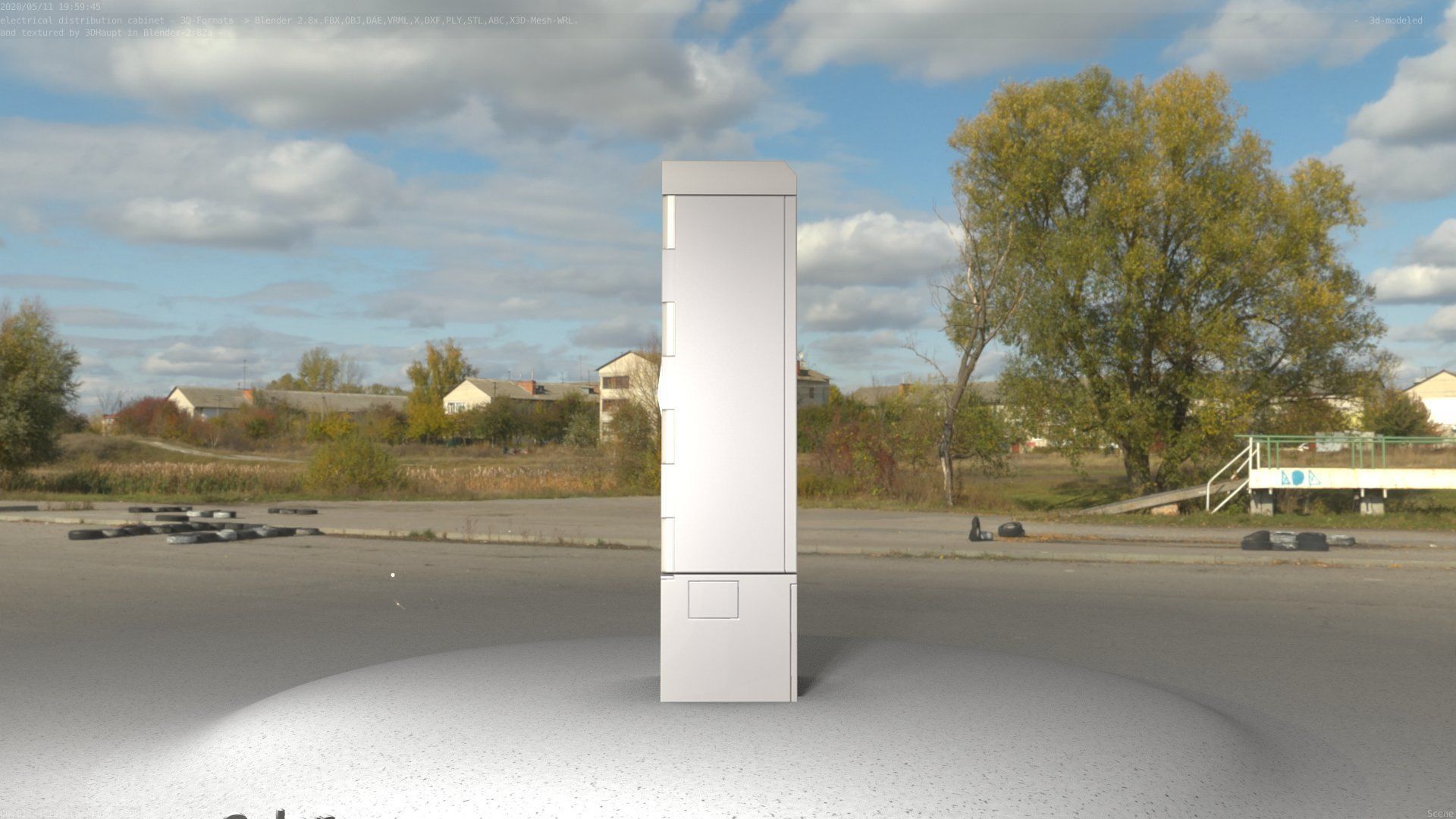 Electrical Distribution Cabinet 23 Low-poly 3D model_69