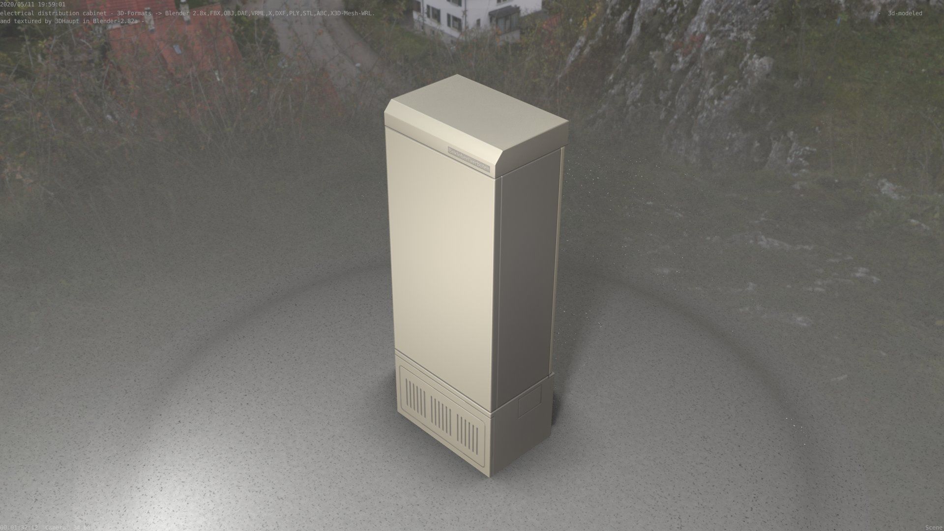 Electrical Distribution Cabinet 23 Low-poly 3D model_30