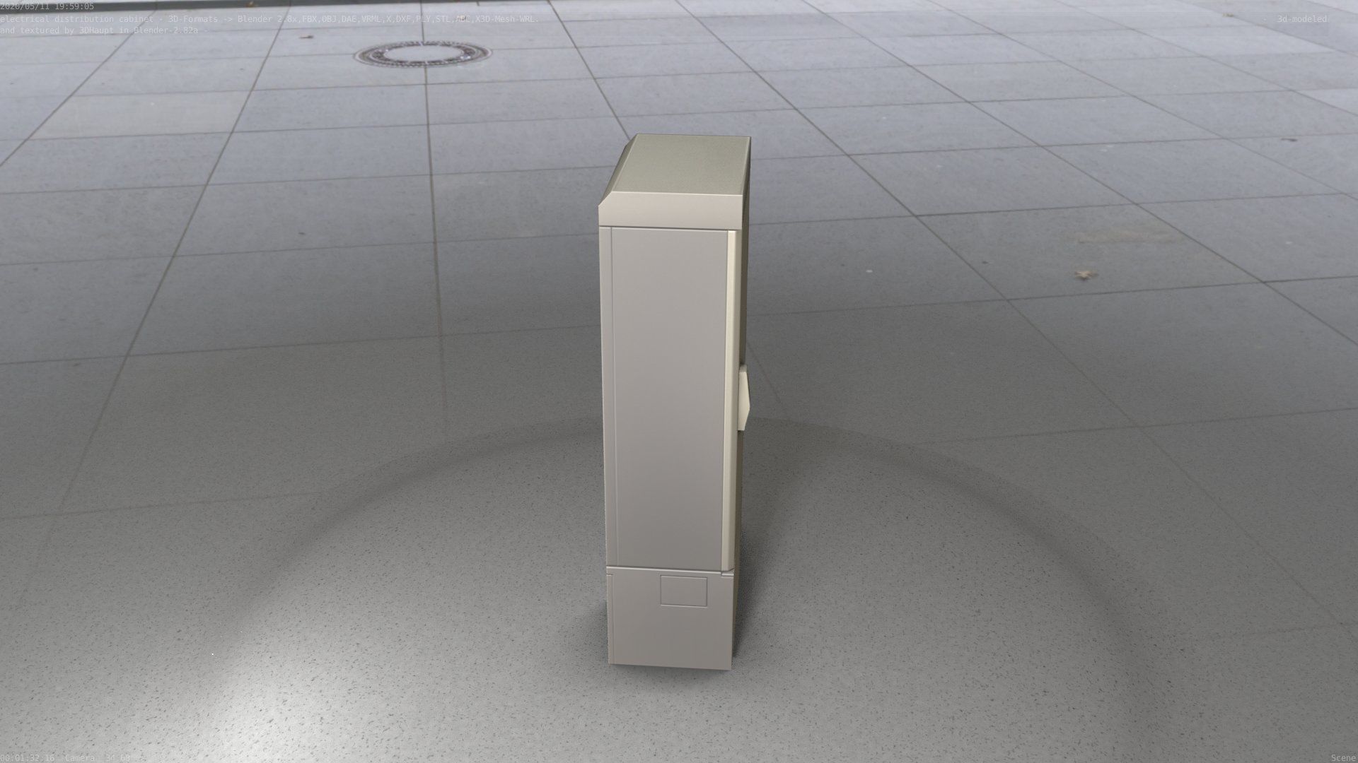 Electrical Distribution Cabinet 23 Low-poly 3D model_34