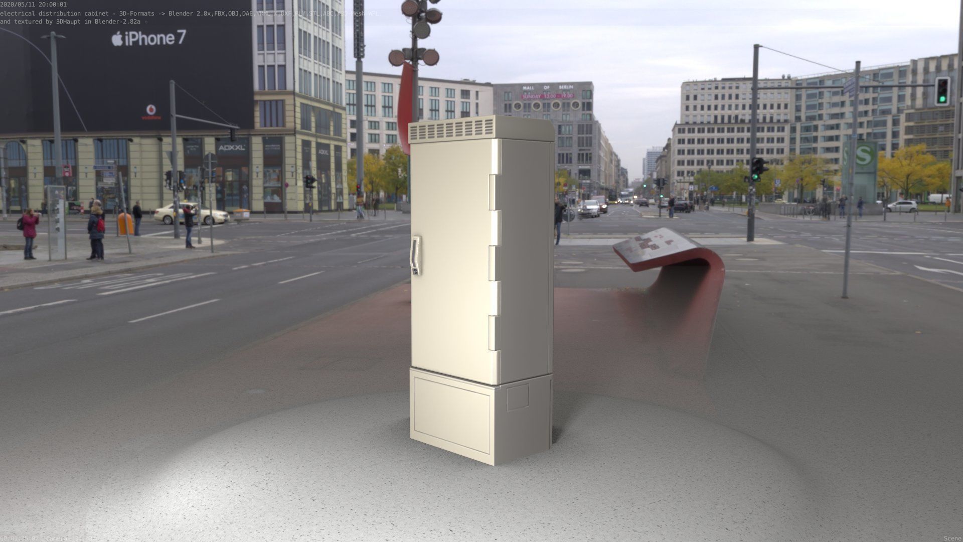 Electrical Distribution Cabinet 23 Low-poly 3D model_87