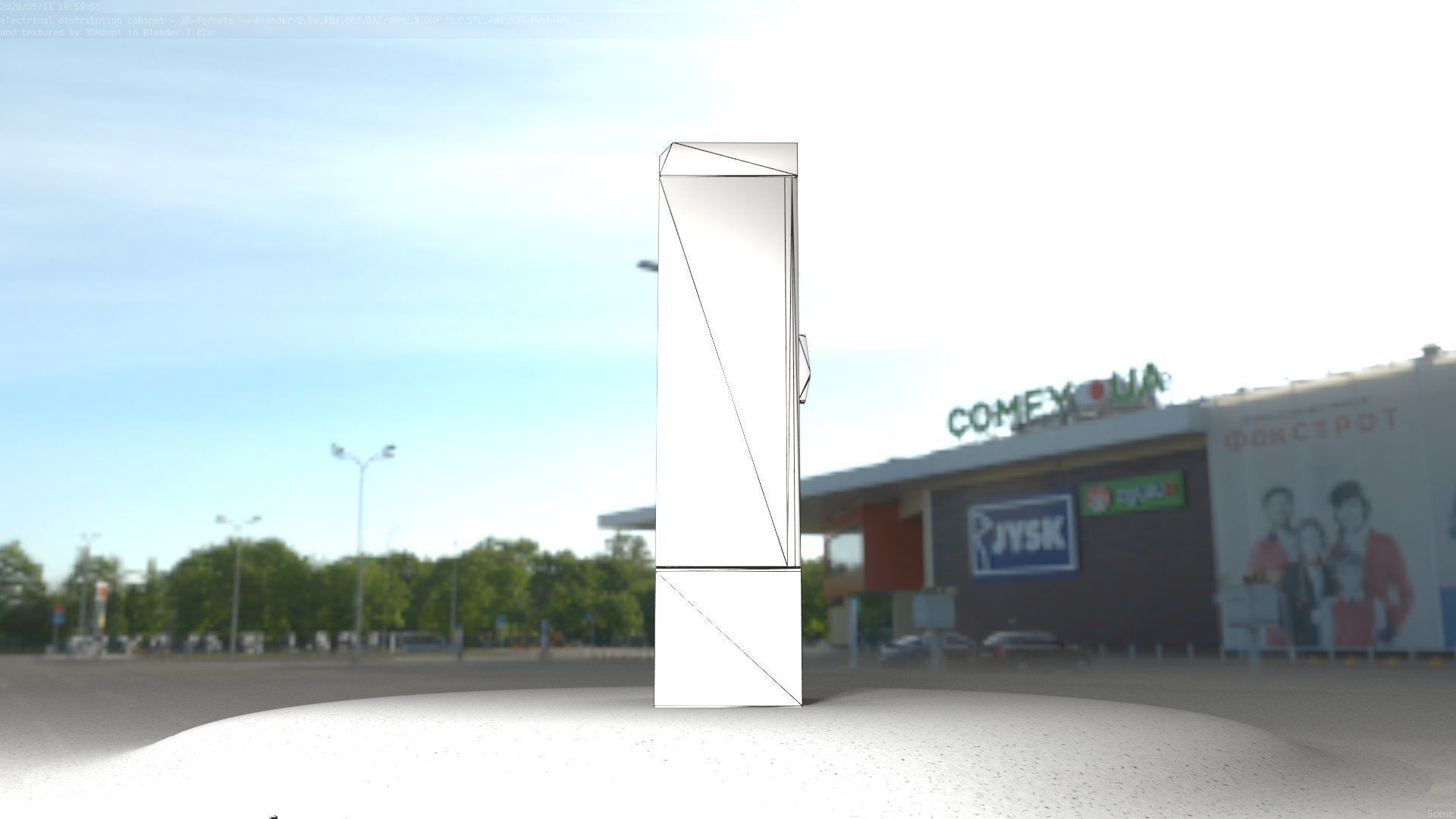 Electrical Distribution Cabinet 23 Low-poly 3D model_80