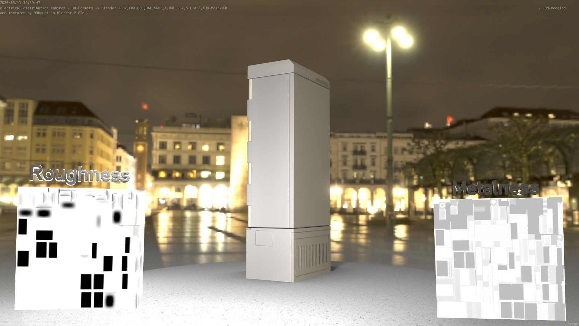 Electrical Distribution Cabinet 23 Low-poly 3D model_71