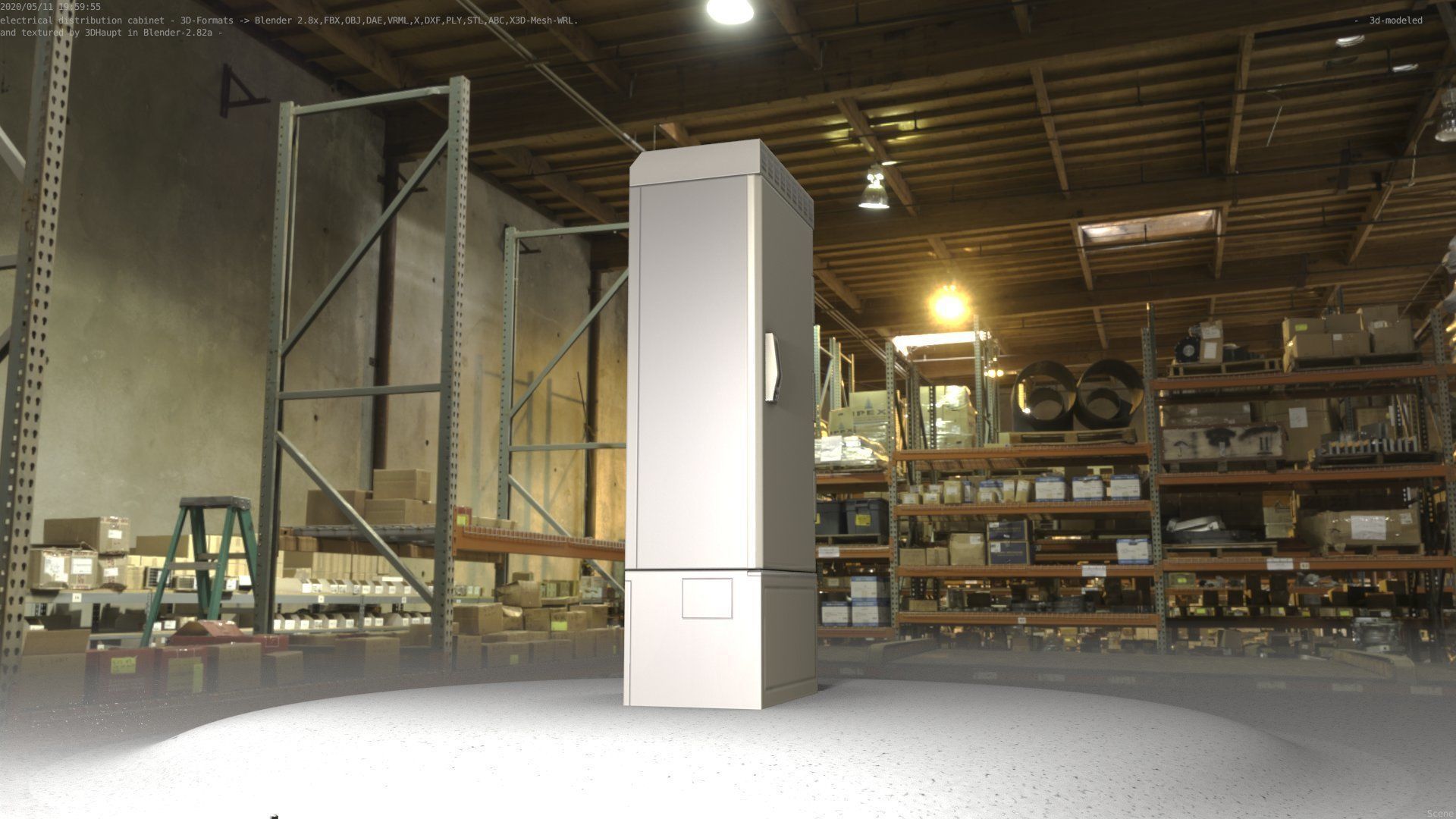 Electrical Distribution Cabinet 23 Low-poly 3D model_81