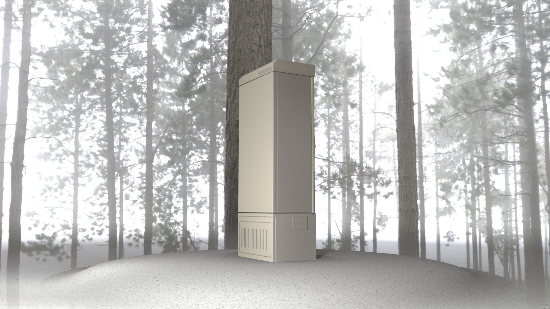 Electrical Distribution Cabinet 23 Low-poly 3D model_53