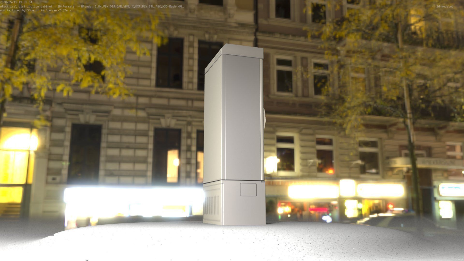 Electrical Distribution Cabinet 23 Low-poly 3D model_79