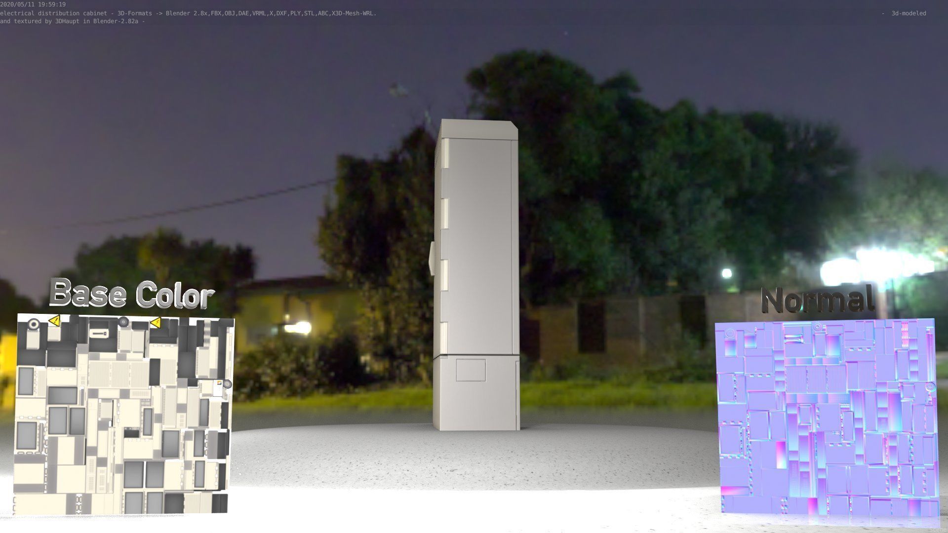 Electrical Distribution Cabinet 23 Low-poly 3D model_39