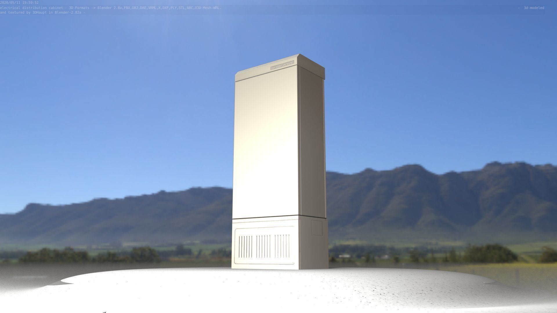 Electrical Distribution Cabinet 23 Low-poly 3D model_77