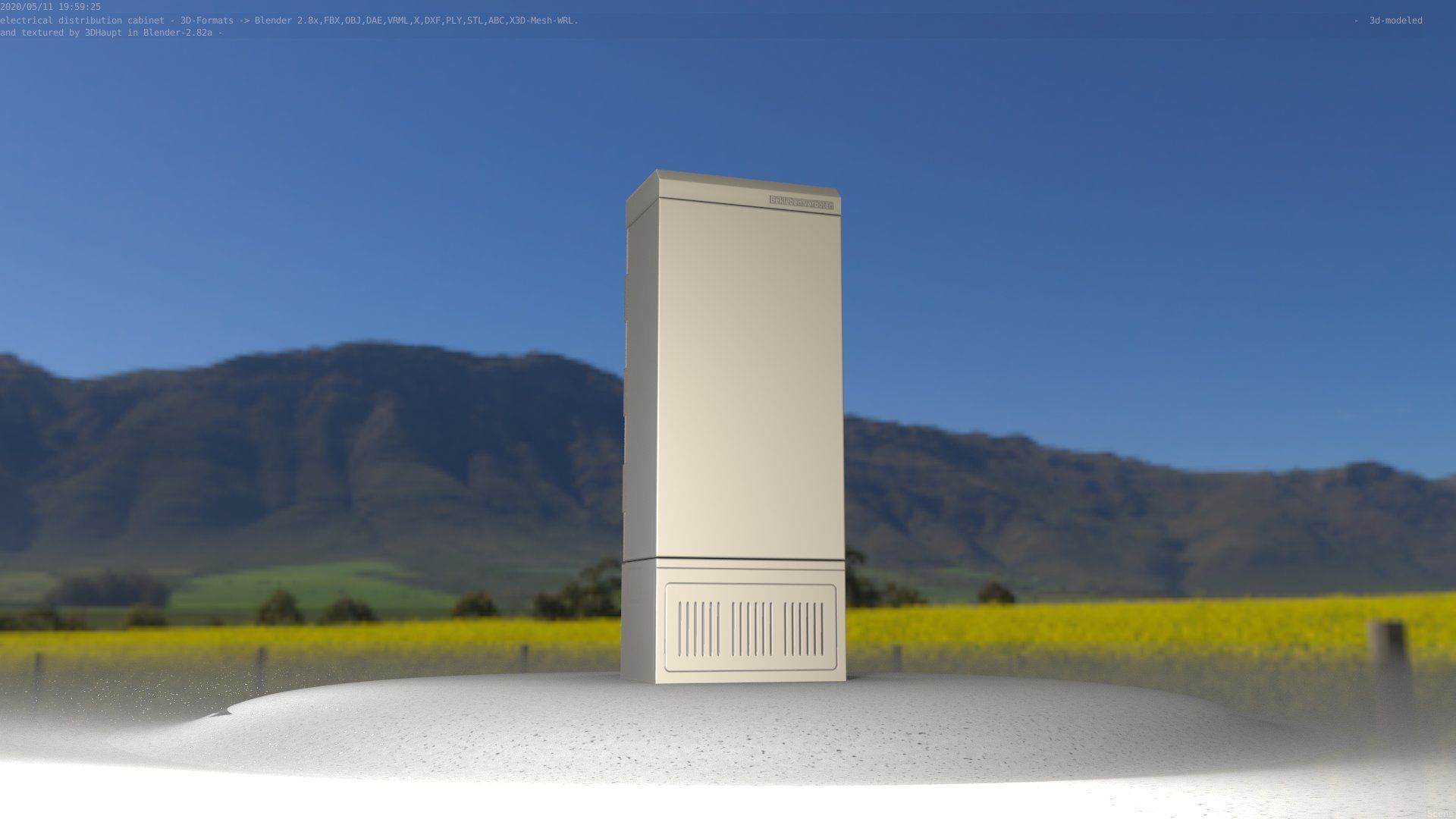Electrical Distribution Cabinet 23 Low-poly 3D model_46