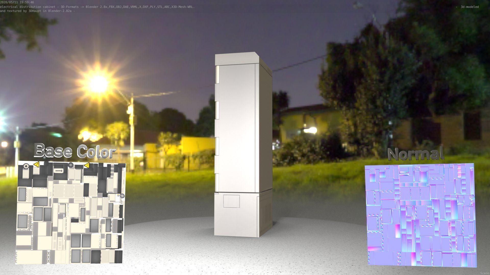 Electrical Distribution Cabinet 23 Low-poly 3D model_70