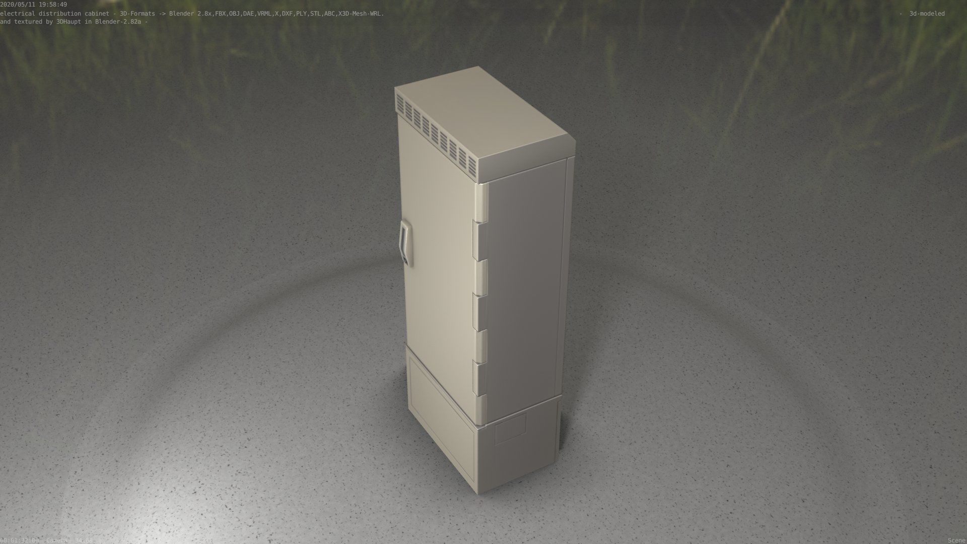 Electrical Distribution Cabinet 23 Low-poly 3D model_18