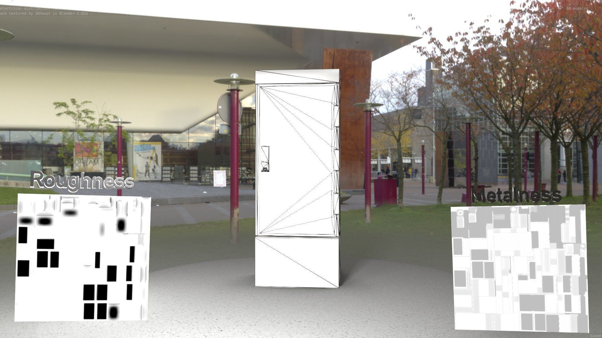 Electrical Distribution Cabinet 23 Low-poly 3D model_85