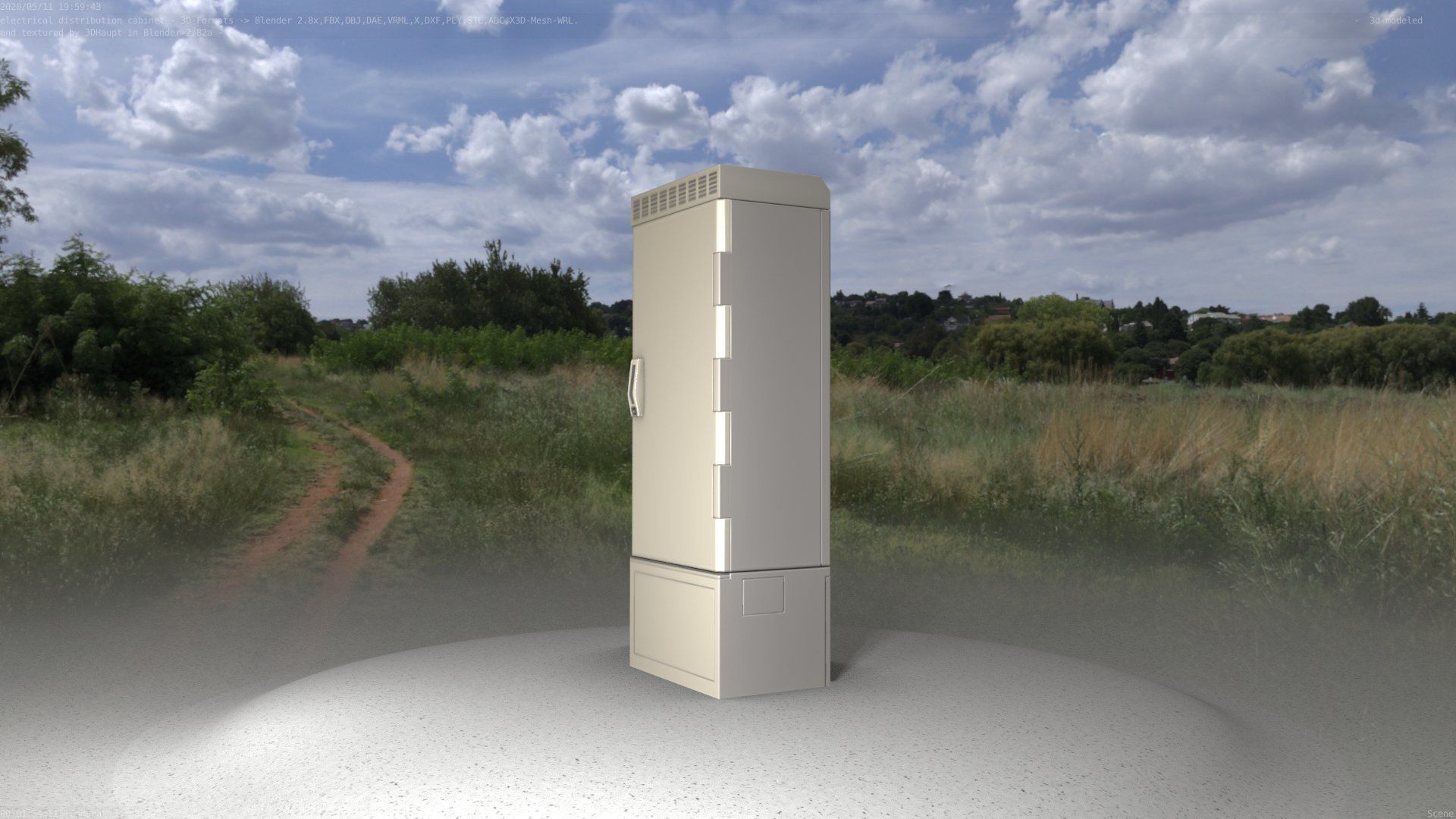 Electrical Distribution Cabinet 23 Low-poly 3D model_67