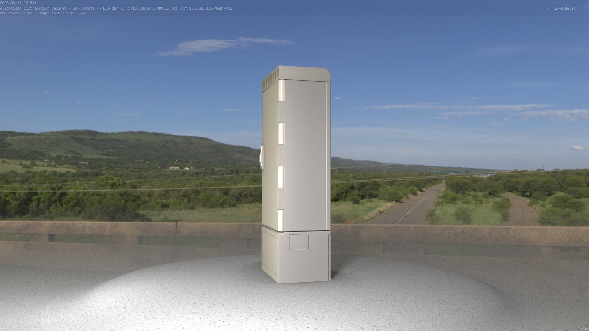 Electrical Distribution Cabinet 23 Low-poly 3D model_68