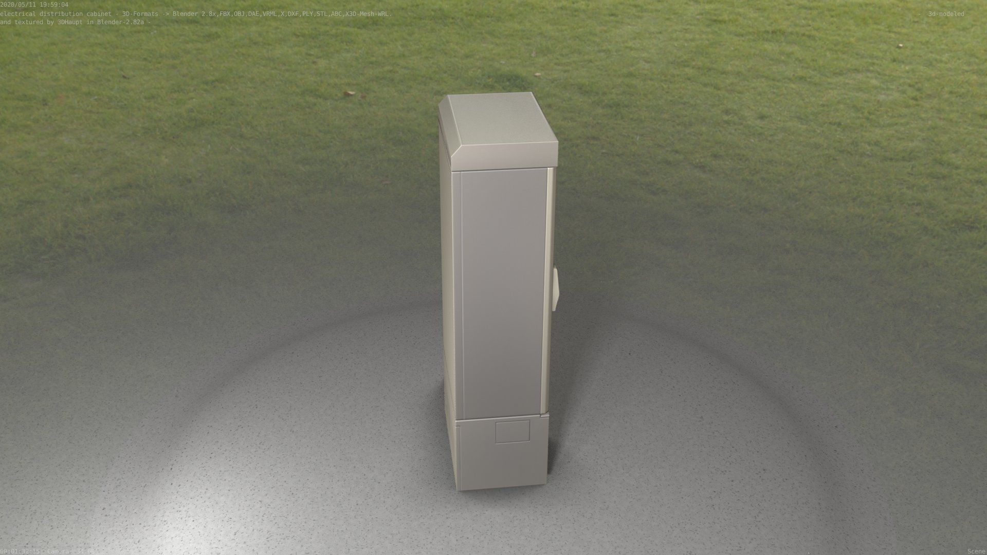 Electrical Distribution Cabinet 23 Low-poly 3D model_33