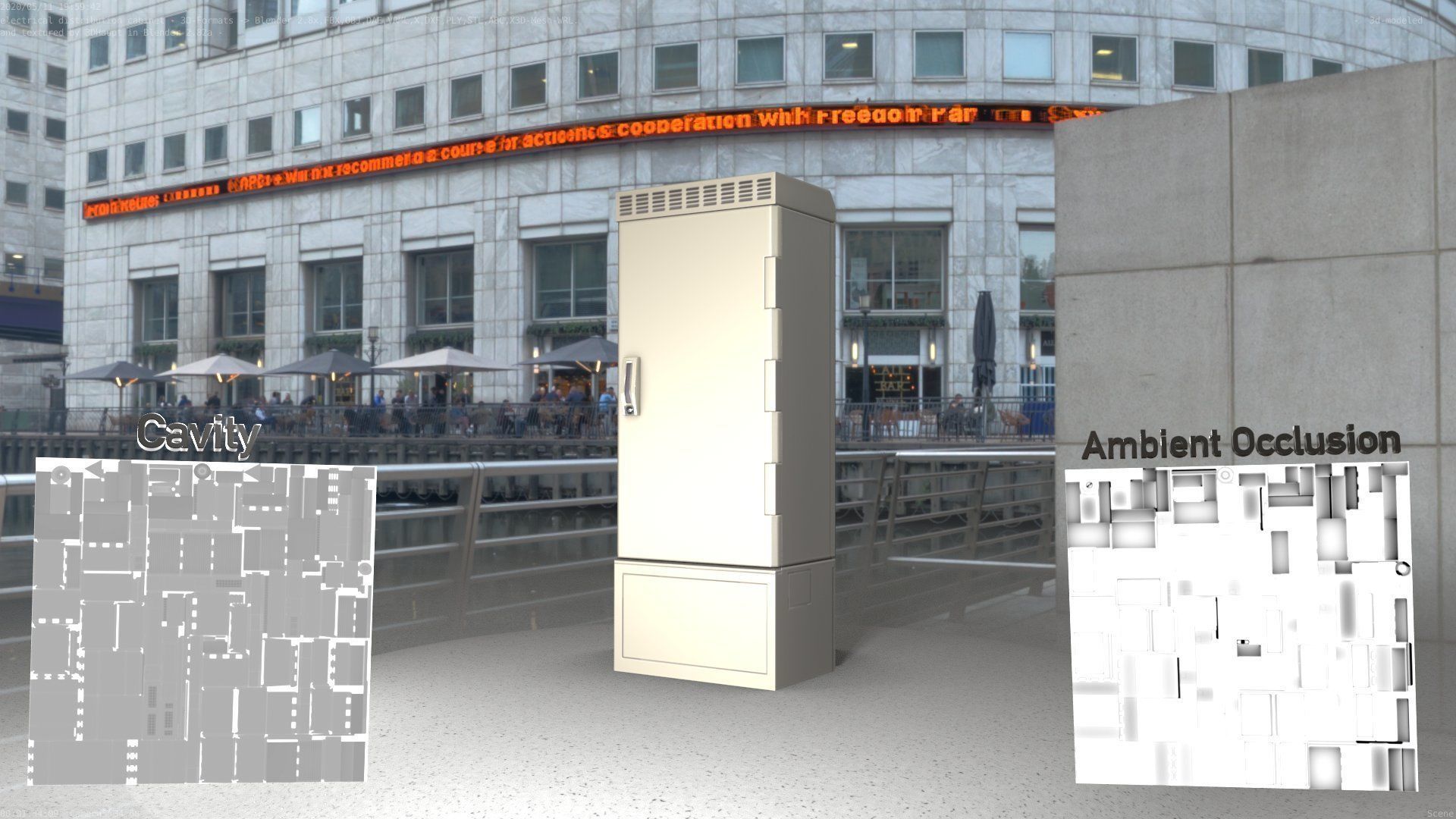 Electrical Distribution Cabinet 23 Low-poly 3D model_65