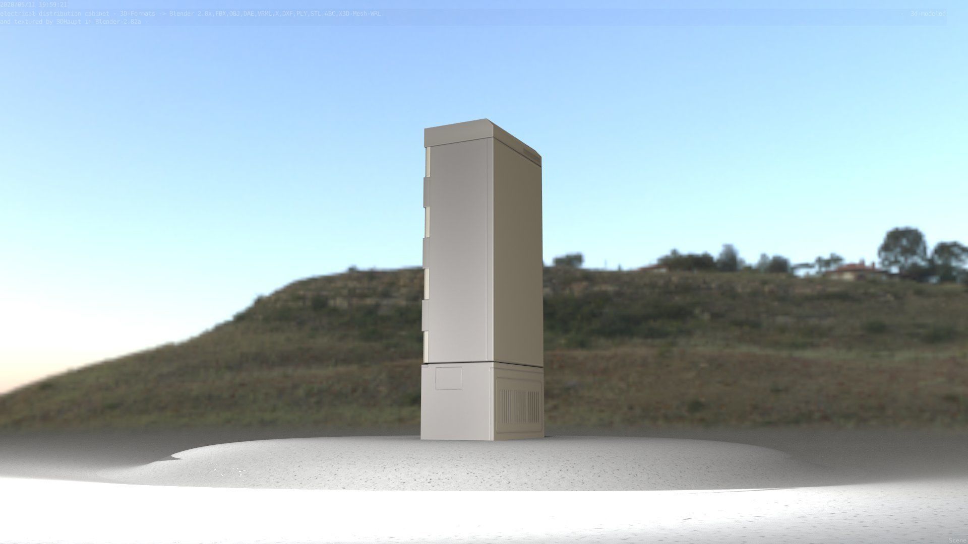 Electrical Distribution Cabinet 23 Low-poly 3D model_42