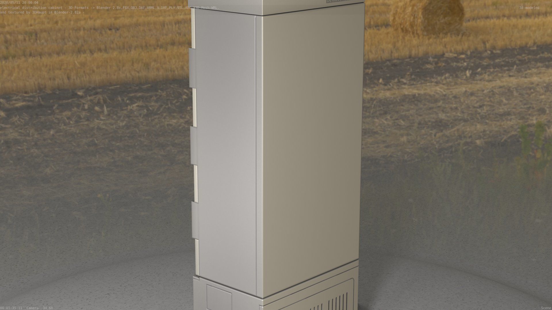 Electrical Distribution Cabinet 23 Low-poly 3D model_91