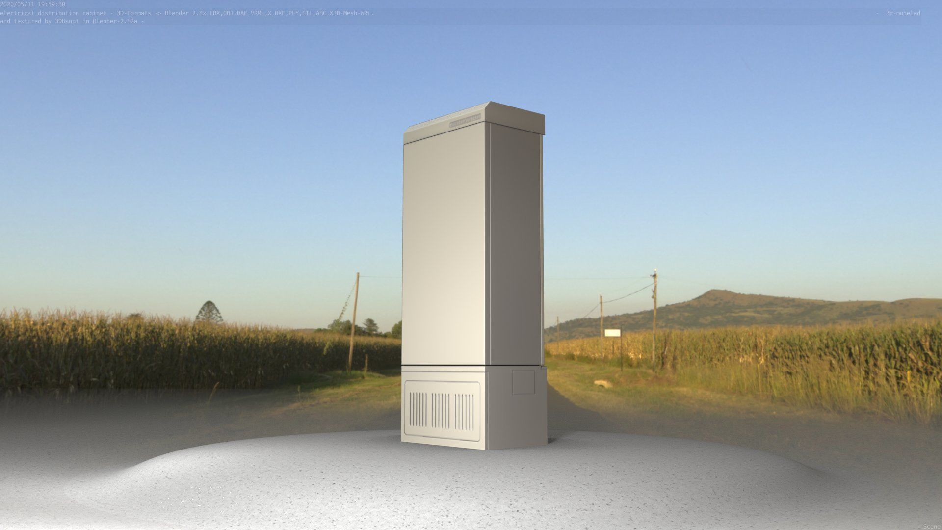Electrical Distribution Cabinet 23 Low-poly 3D model_51