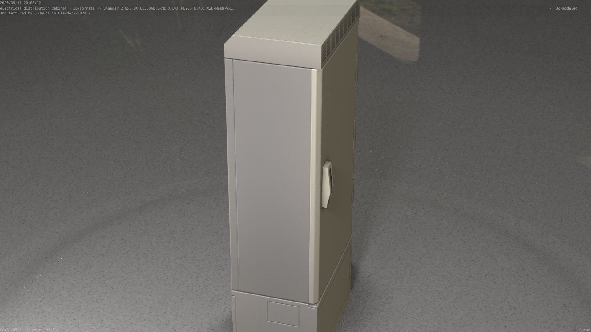 Electrical Distribution Cabinet 23 Low-poly 3D model_99