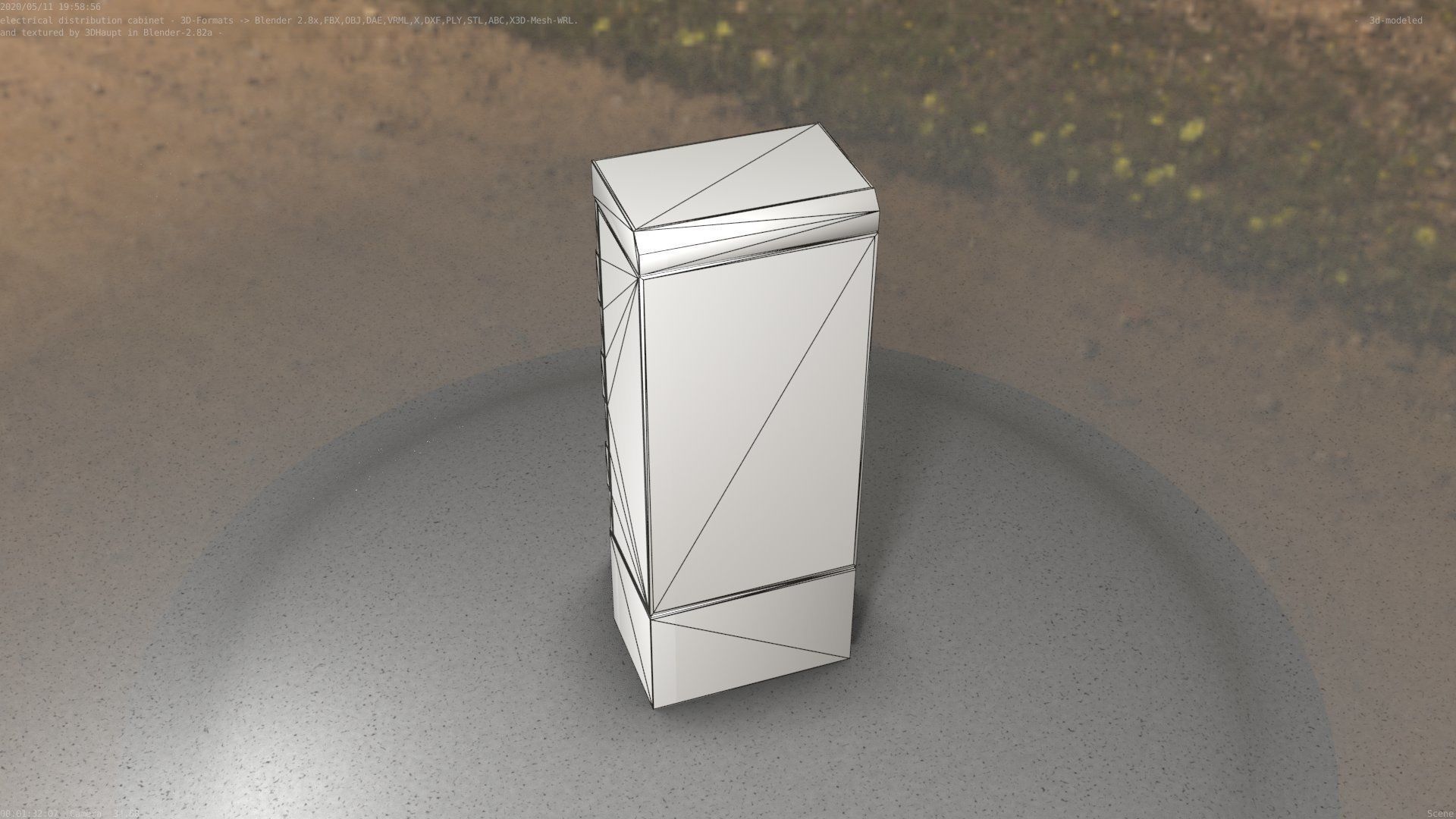 Electrical Distribution Cabinet 23 Low-poly 3D model_25