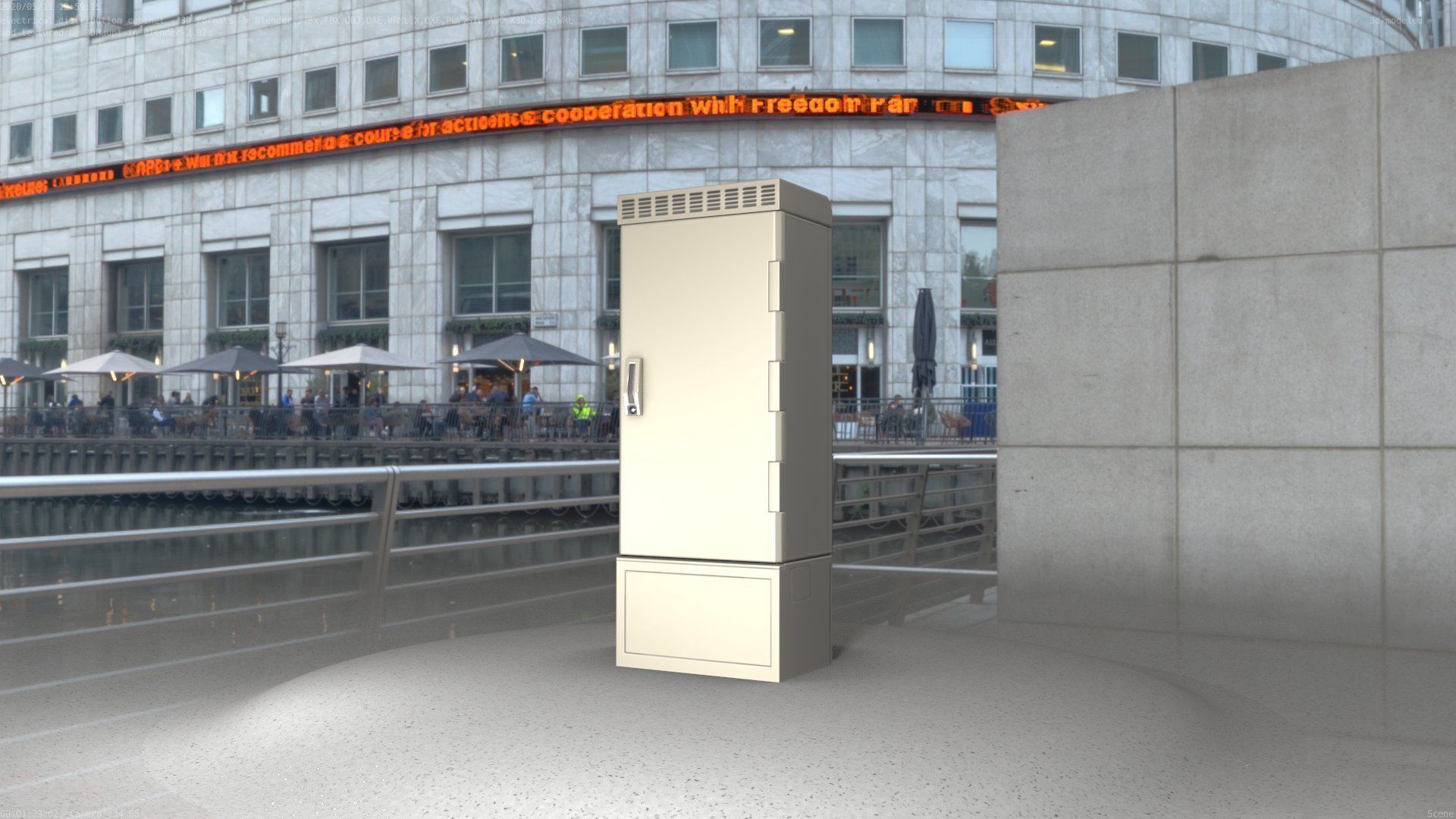 Electrical Distribution Cabinet 23 Low-poly 3D model_6