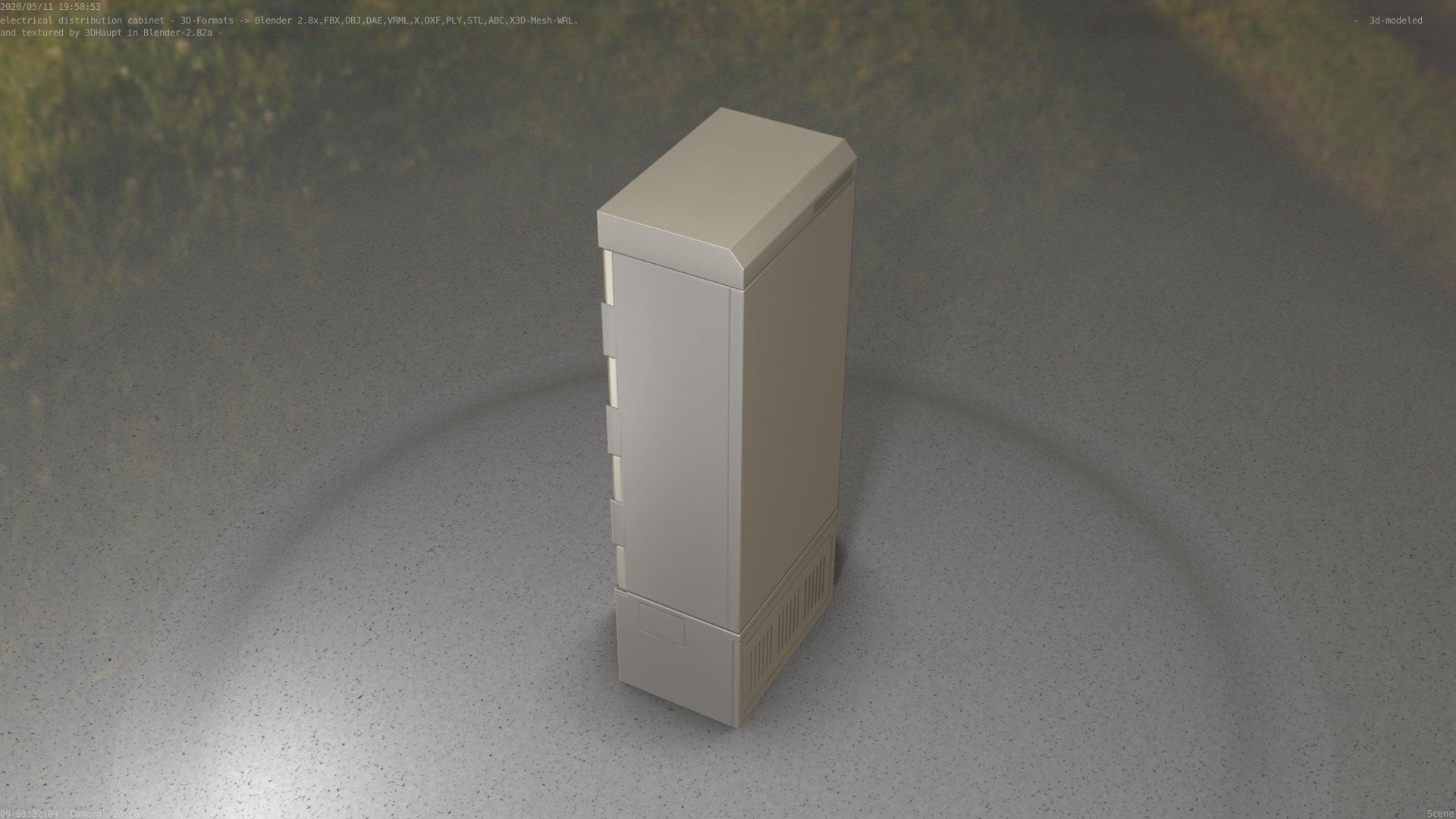Electrical Distribution Cabinet 23 Low-poly 3D model_22
