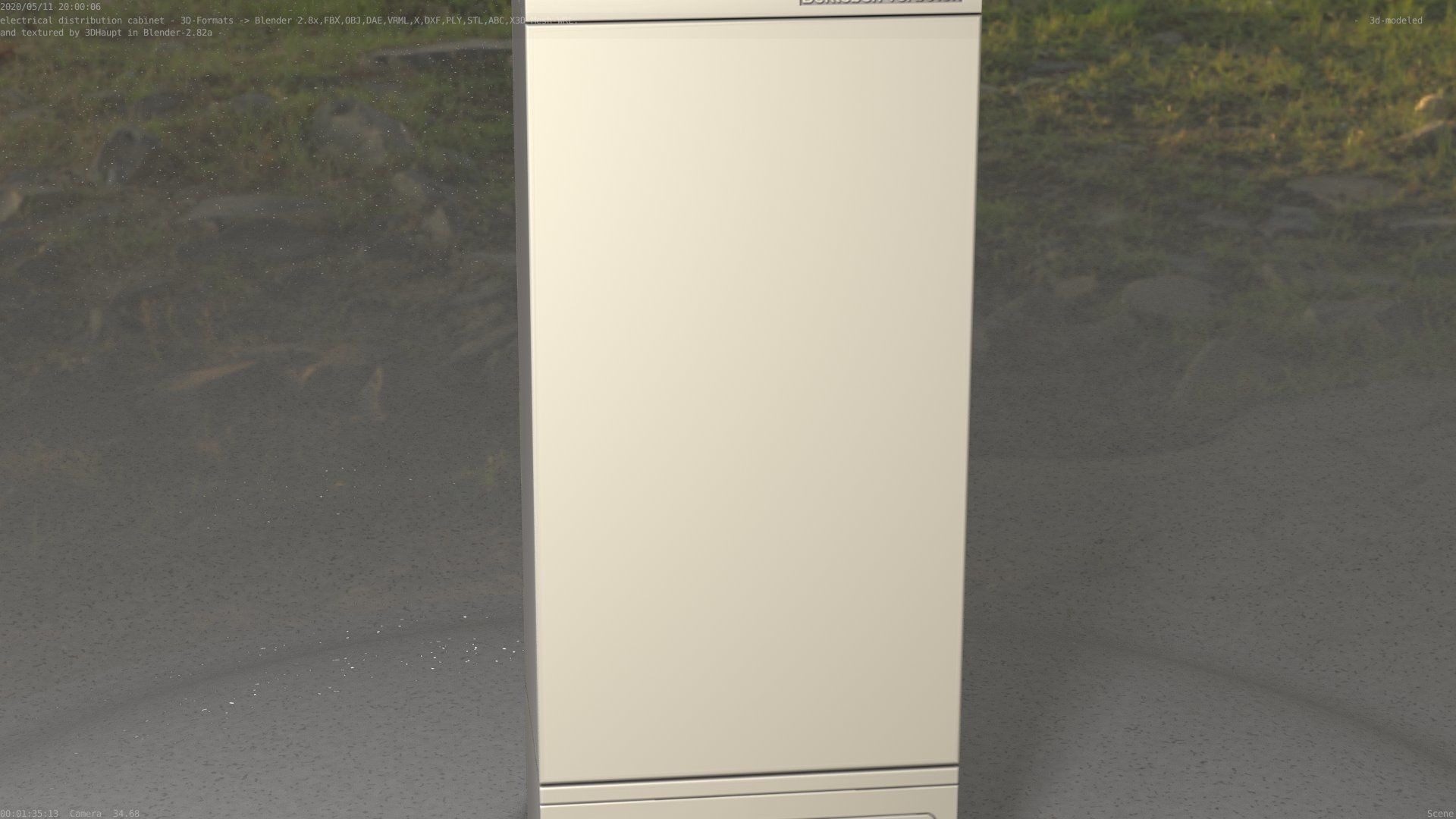 Electrical Distribution Cabinet 23 Low-poly 3D model_93
