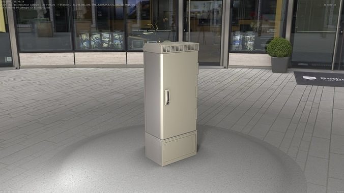 Electrical Distribution Cabinet 23 Low-poly 3D model