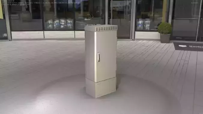 Electrical Distribution Cabinet 23 Low-poly 3D model