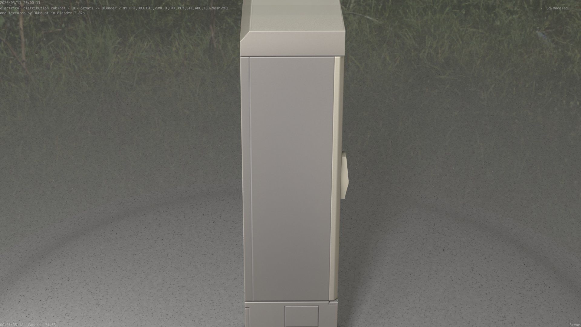 Electrical Distribution Cabinet 23 Low-poly 3D model_98