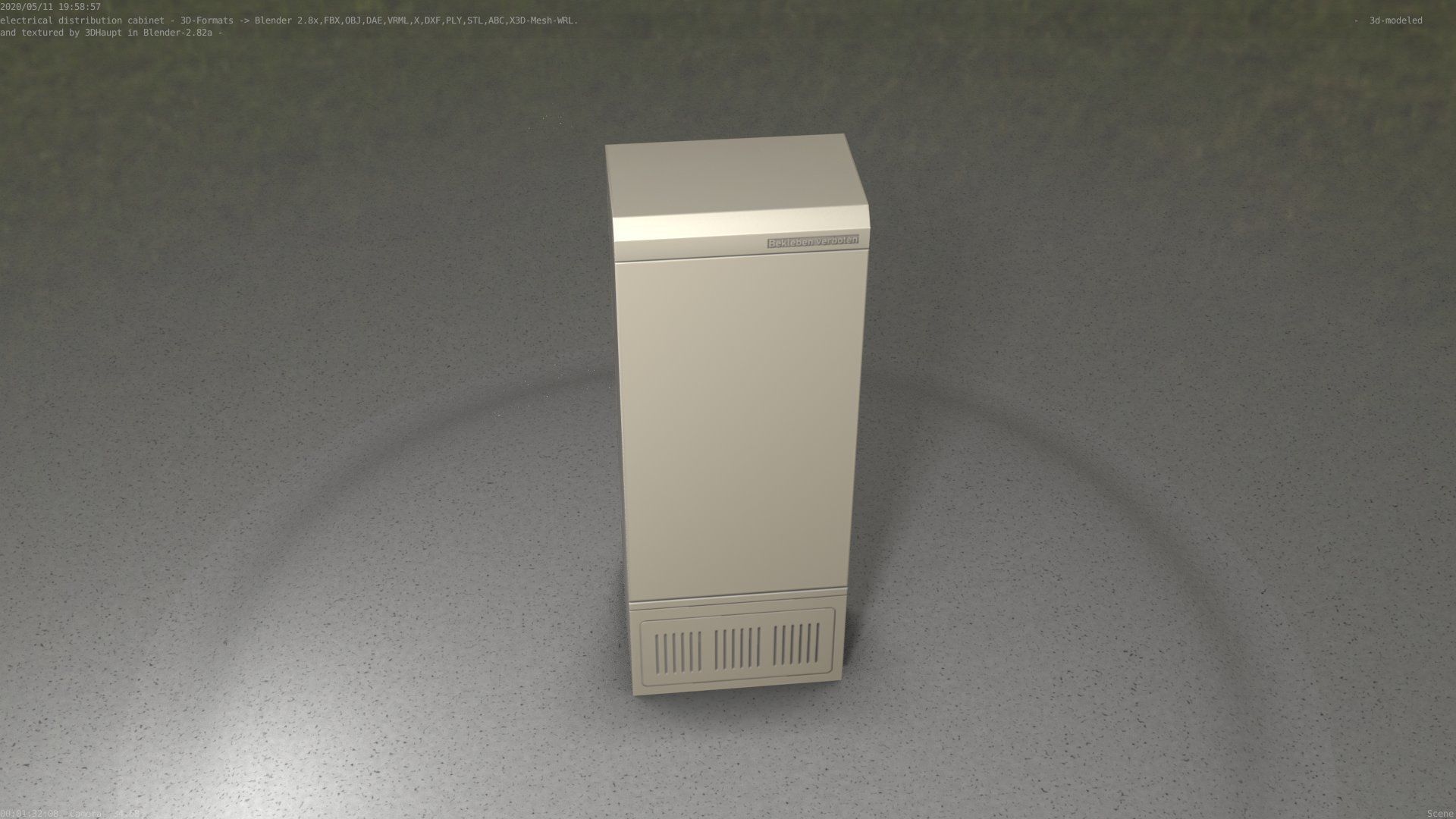 Electrical Distribution Cabinet 23 Low-poly 3D model_26