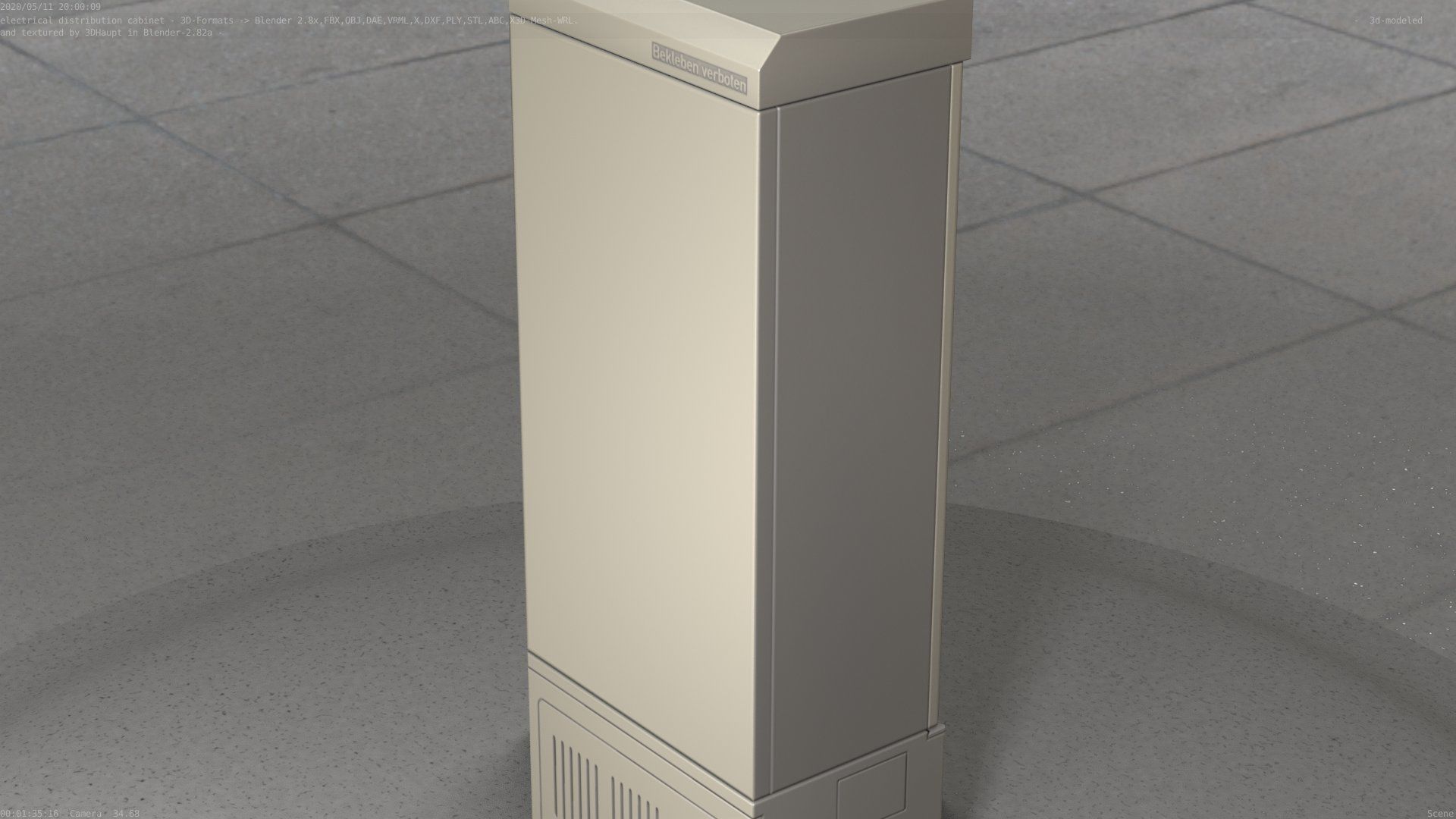 Electrical Distribution Cabinet 23 Low-poly 3D model_96