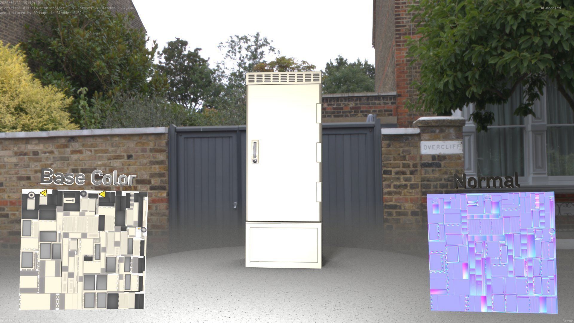 Electrical Distribution Cabinet 23 Low-poly 3D model_63