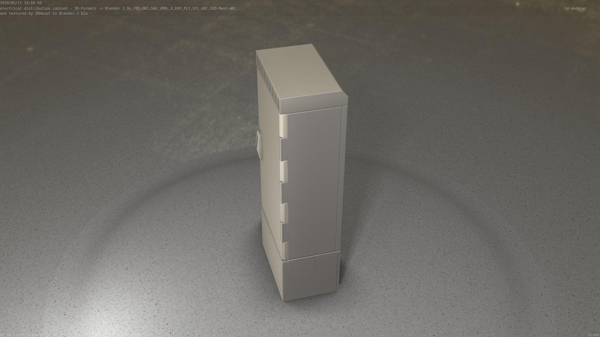 Electrical Distribution Cabinet 23 Low-poly 3D model_19