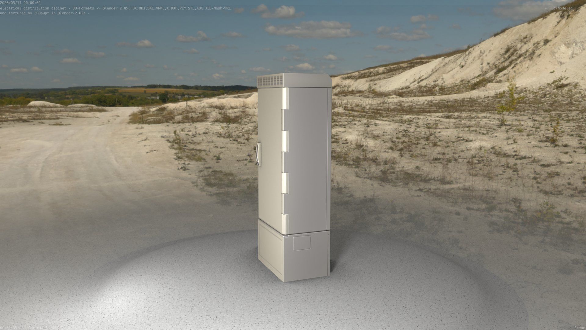 Electrical Distribution Cabinet 23 Low-poly 3D model_88