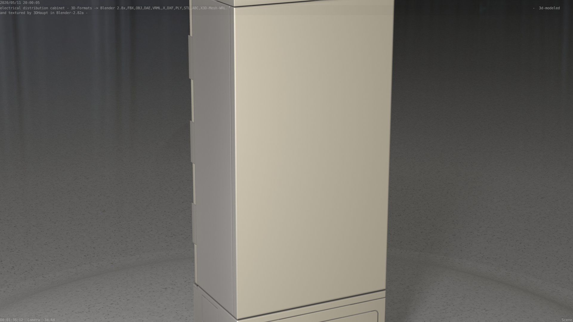 Electrical Distribution Cabinet 23 Low-poly 3D model_92