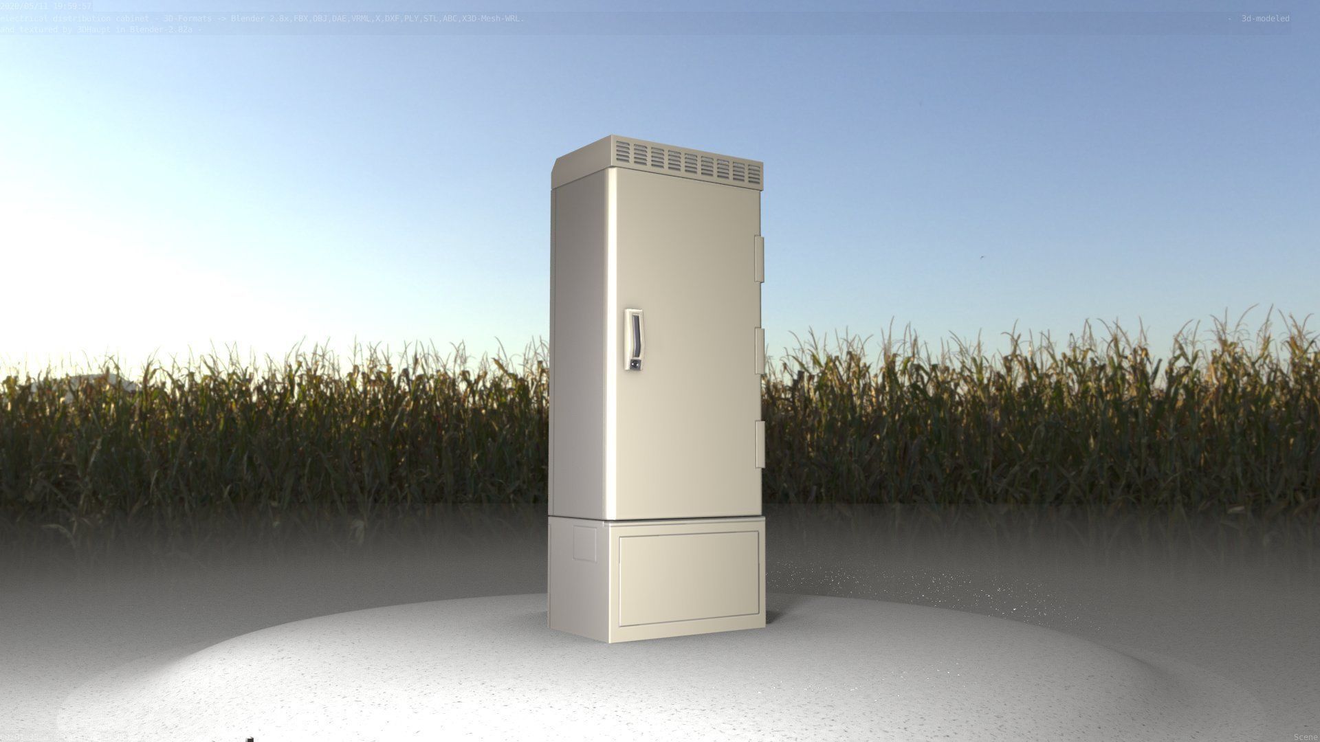 Electrical Distribution Cabinet 23 Low-poly 3D model_83